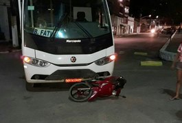 Motociclista fica ferido após colisão entre Van e moto em São Miguel dos Campos