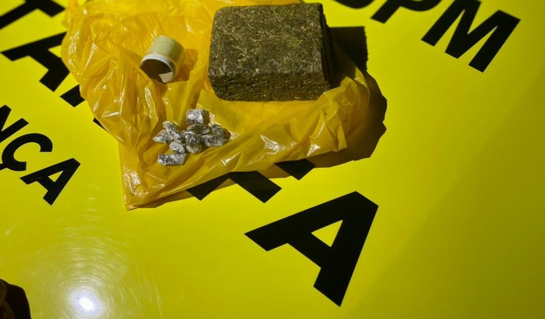 Jovem é preso ao ser flagrado com drogas em Teotônio Vilela