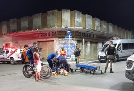 Motociclista fica ferido após ser atingido por veículo de passeio, em Arapiraca