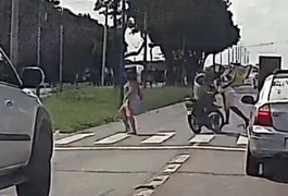 Rio Largo: Mulher atropelada por motociclista em faixa de pedestres sofreu lesões graves, diz PRF