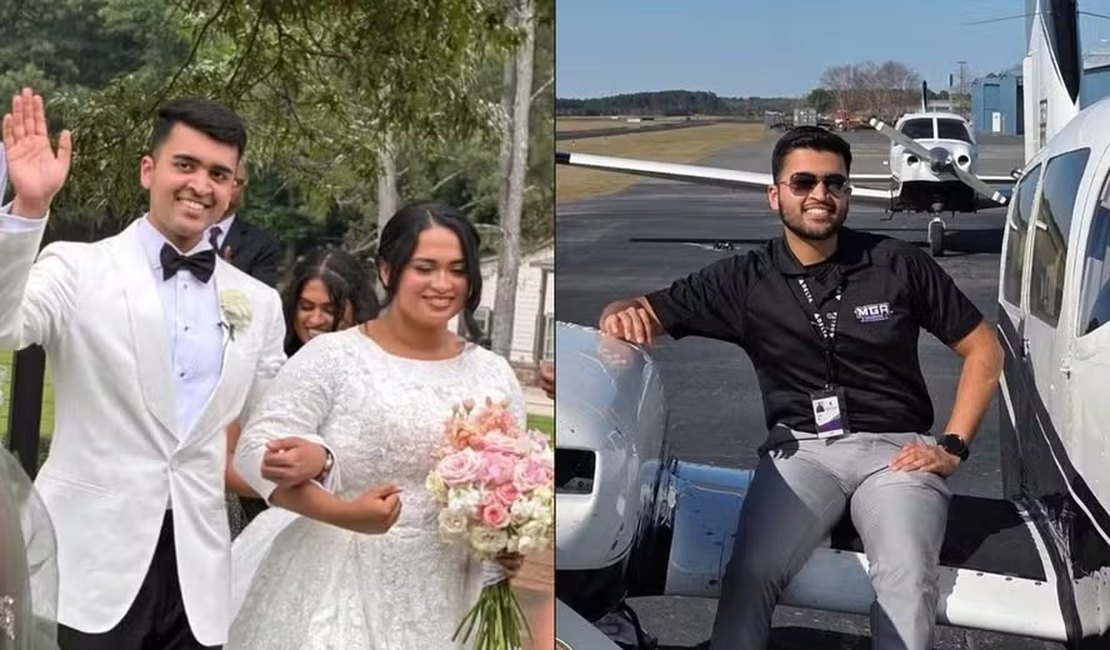 Noiva fica presa ao lado do marido morto por quase seis horas após queda de helicóptero nos EUA
