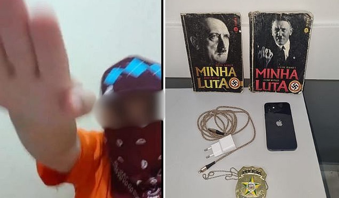 Jovem preso em Arapiraca fez saudação nazista em vídeo e forçava meninas a introduzirem facas nas genitais