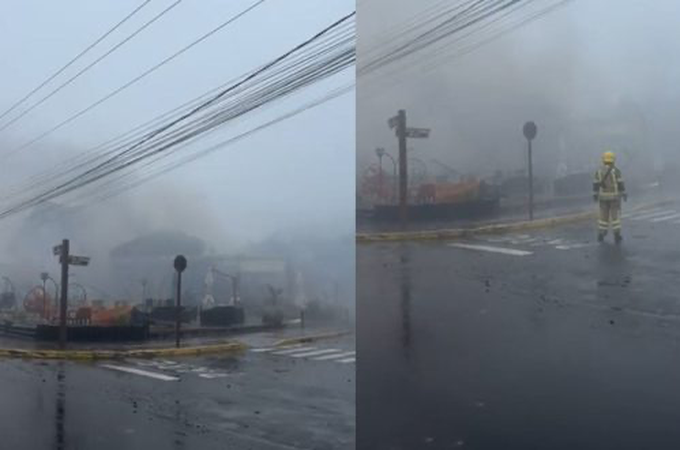 Avião cai em cima de loja em Gramado, no Rio Grande do Sul