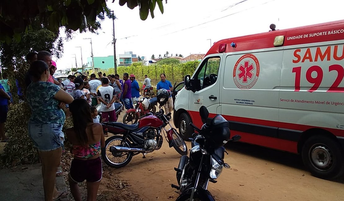 Colisão envolvendo moto e bicicleta deixa duas pessoas feridas, em Arapiraca