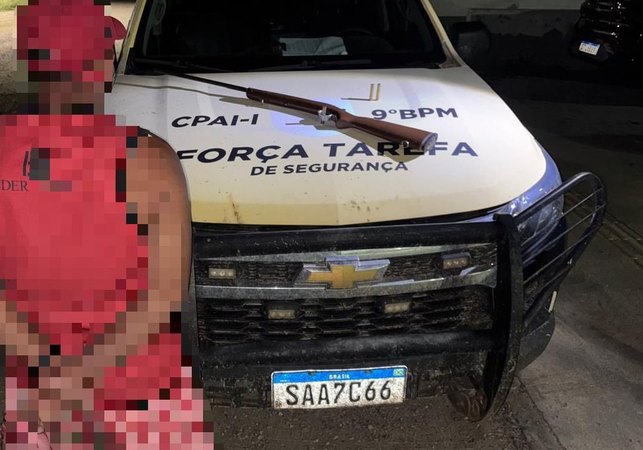 Homem é preso após ameaçar morador com espingarda e faca no Sertão alagoano