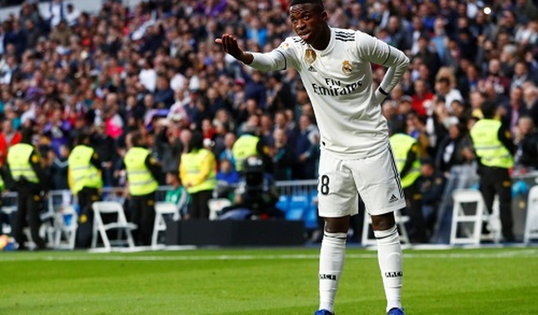 Vinicius Junior abre placar e celebra 2° gol para o Real Madrid