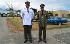 Coronel Wellington Bittencourt Maranhão de Araújo e o Subcomandante-geral Coronel Thúlio Emery