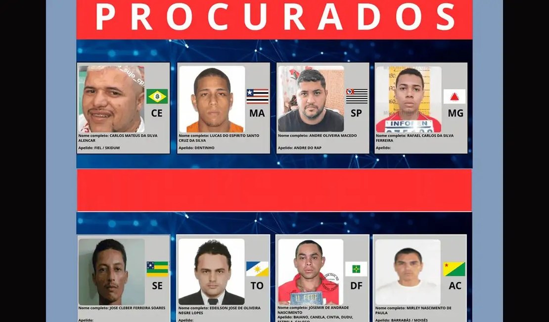 Ministério da Justiça lança site com foragidos mais procurados do país