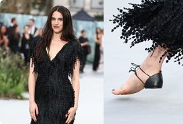 Nova moda? Atriz de 'A Substância' divide opiniões ao usar sandália pela metade