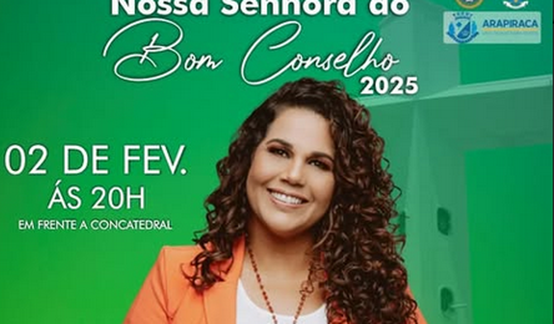 Cantora Eliana Ribeiro fará show de encerramento da festa de Nossa Senhora do Bom Conselho