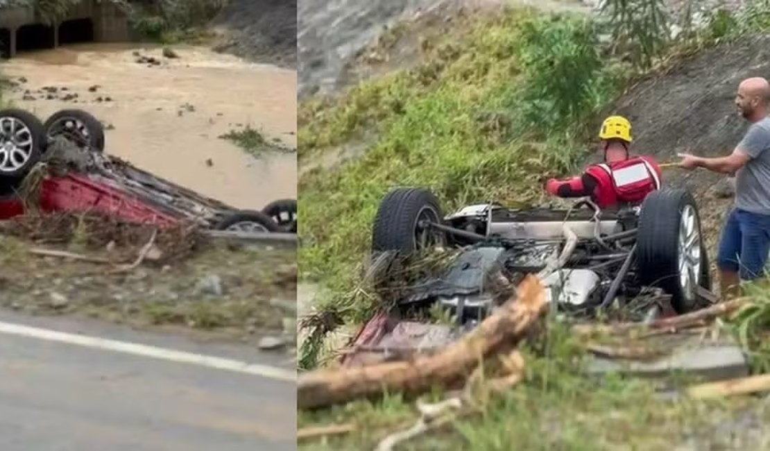 Casal morto com bebê após carro ser arrastado por enxurrada em SC era estrangeiro e recém-chegado ao bairro