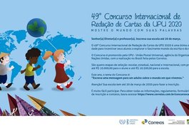 Concurso Internacional de Redação de Cartas: inscrições começam dia 10