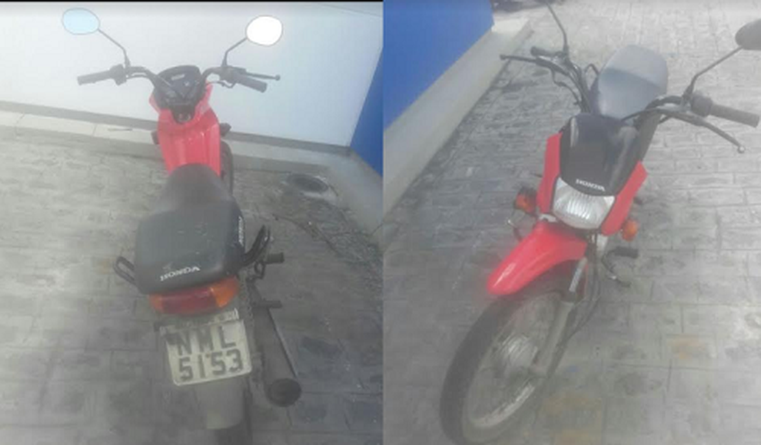 Polícia recupera motocicleta furtada escondida em matagal na cidade de Girau do Ponciano