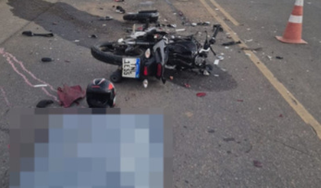 Motociclista morre em colisão frontal com caminhão-pipa na AL-115, em Arapiraca