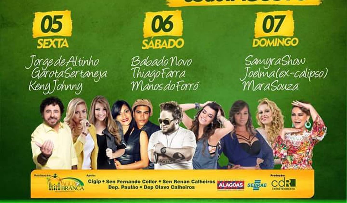 Programação do Festival de Inverno de Água Branca