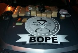 Bope apreende 14kg de maconha na parte baixa de Maceió, após denúncia anônima