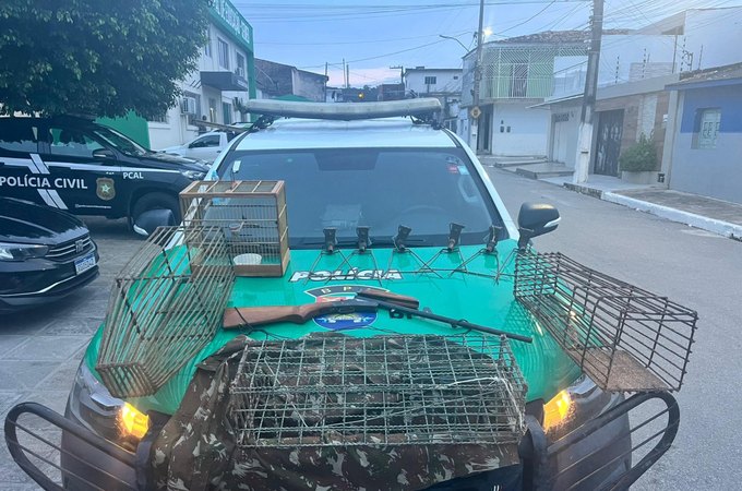 Polícia Militar apreende arma de fogo, animais silvestres e realiza soltura em Alagoas
