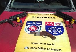Em ações distintas, PM apreende armas de fogo, granadas e drogas em Maceió