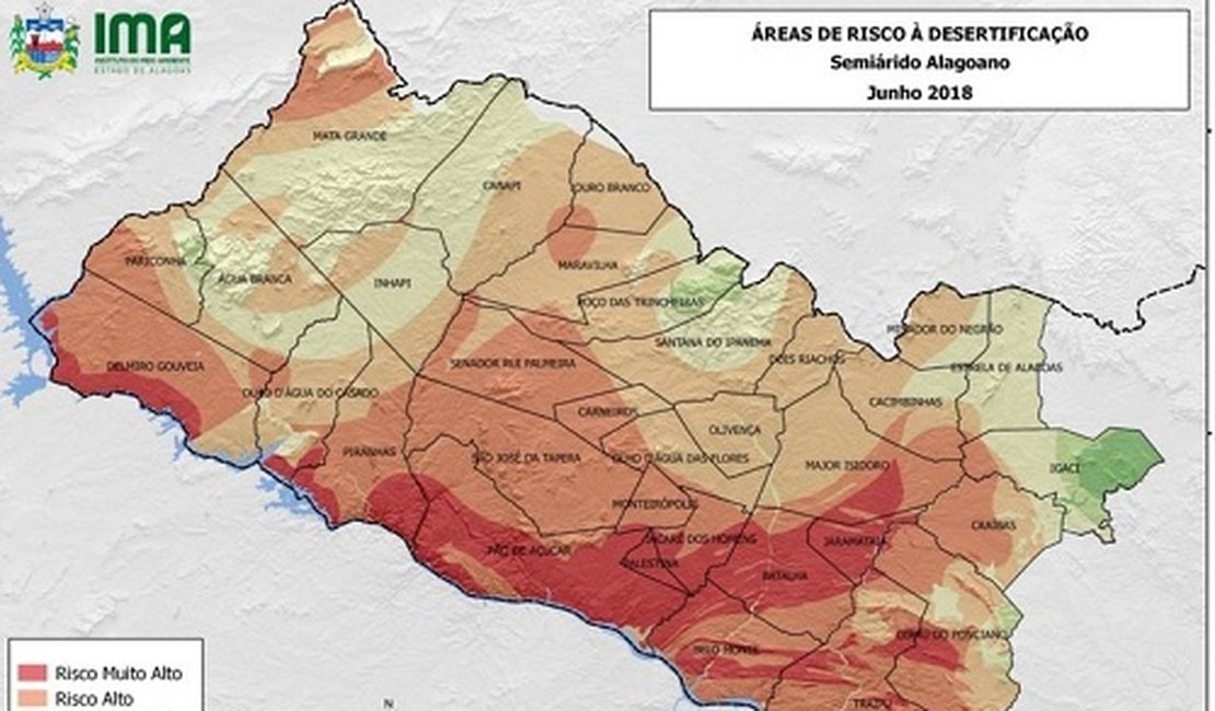 Alagoas tem cerca de 60% dos municípios com risco de desertificação, diz estudo ambiental