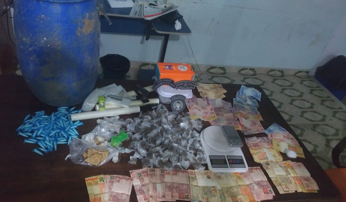 Polícia desarticula ponto de distribuição de drogas em Arapiraca