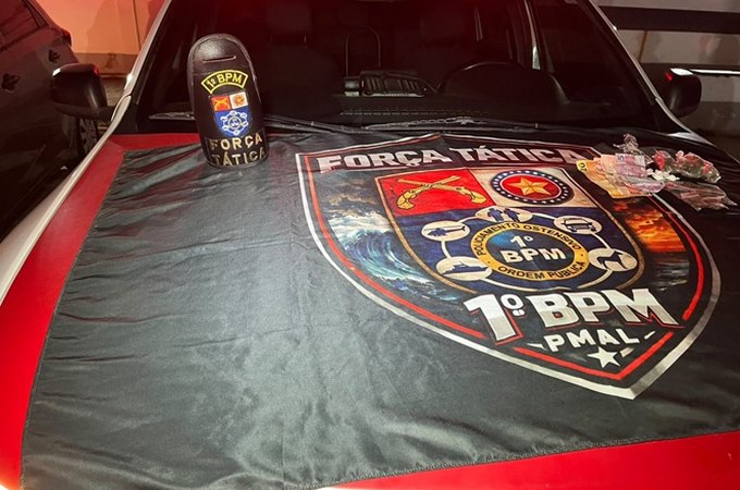 Força Tática do 1° BPM prende homem por tráfico de drogas em Maceió
