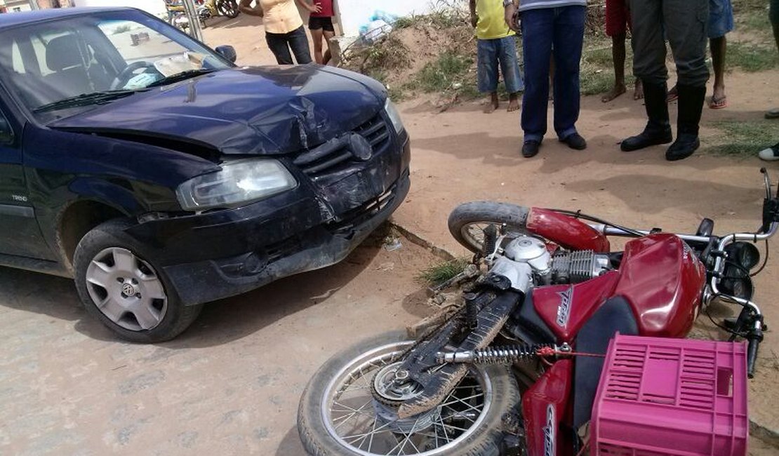 Motociclista vai parar na UE após acidente no bairro Planalto em Arapiraca