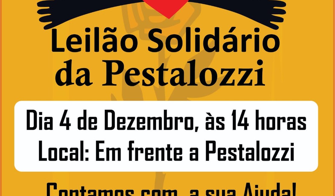 Pestalozzi de São Sebastião realiza leilão beneficente no início de dezembro