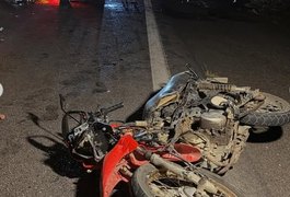 Motociclista morre após colisão de moto com caçamba e Saveiro, na BR-423, em Delmiro Gouveia