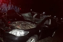 Motorista atinge cavalo solto na pista e fica ferido em São José da Laje