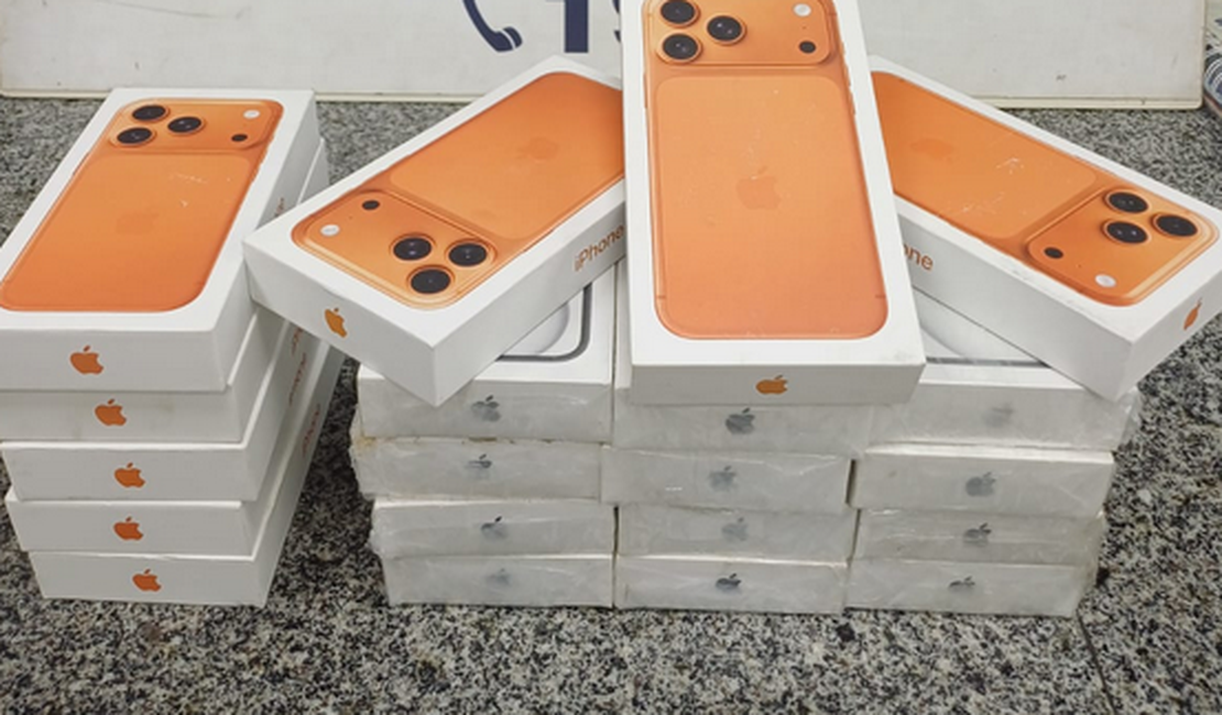 R$ 100 mil em iPhones: PRF apreende 20 celulares sem comprovação fiscal em São Miguel dos Campos