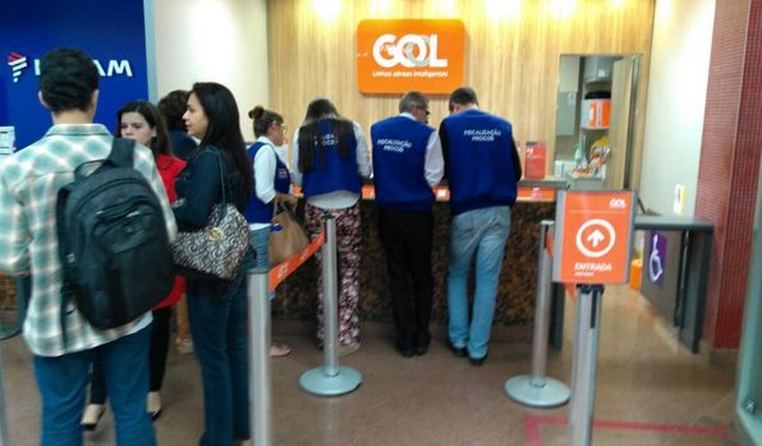 Procon/AL fiscaliza pesagem de bagagens no Aeroporto Zumbi dos Palmares