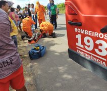 Acidente deixa casal ferido na AL-115, em Arapiraca