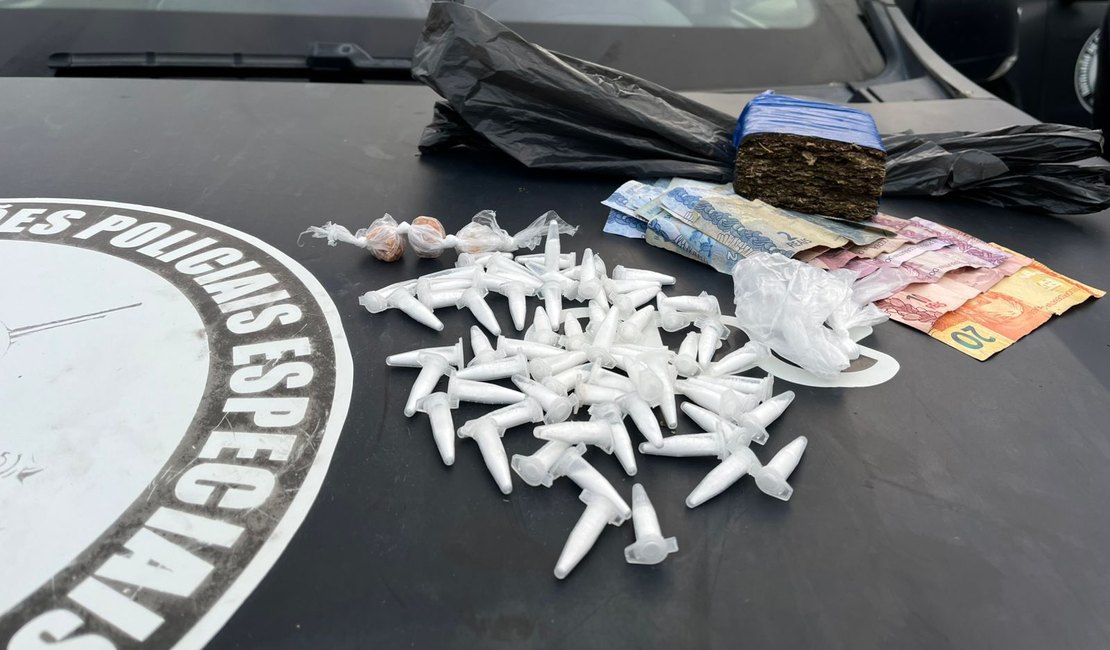 BOPE prende indivíduo com drogas e mandado de prisão na Grota do Cigano