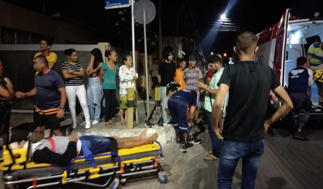 Vídeo. Colisão entre duas motos deixa três feridos em Arapiraca