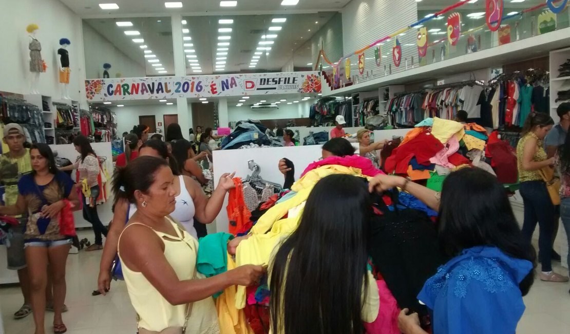 Carnaval aumenta a expectativa de vendas no comércio de Arapiraca