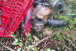 Homem que transportava frango em motocicleta, é encontrado morto às margens da AL-101 Sul, em Penedo