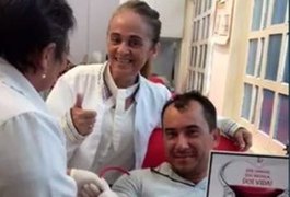 Doador de medula cadastrado no Hemoar Arapiraca pode salvar vida de paciente nos Estados Unidos