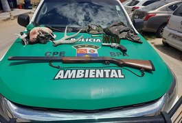 Armas de fogo utilizadas para caça ilegal são apreendidas no interior de Alagoas