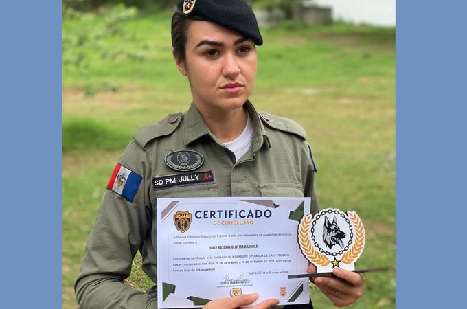 Militar do 3º BPM de Arapiraca conquista primeiro lugar em curso com cães no Espírito Santo