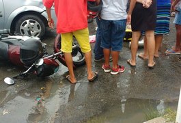 Colisão envolvendo carro e moto deixa motociclista ferido em Arapiraca
