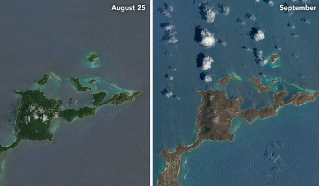 Imagens da Nasa mostram os efeitos devastadores do furacão Irma