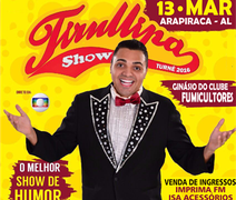 Humorista Tirullipa se apresenta em Arapiraca no próximo domingo