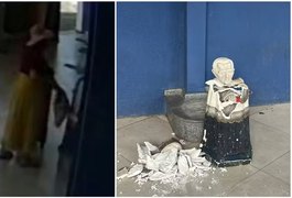 Turista argentina é presa após vandalizar estátua de Padre Cícero