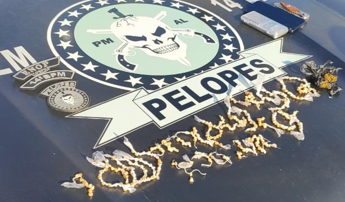 Suspeito de tráfico é preso pela PM com mais de 330 pedras de crack no interior alagoano