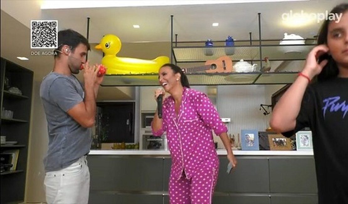 Live de Ivete bomba na web e filho rouba a cena: 'Abraço para todos os meus amigos aí, galera'