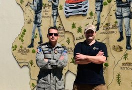 Major da polícia suíça, Gregory Schick, visita 3º BPM de Arapiraca
