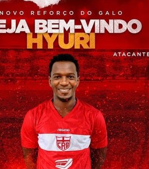 CRB anuncia contratação do atacante Hyuri, que estava no Atlético-GO