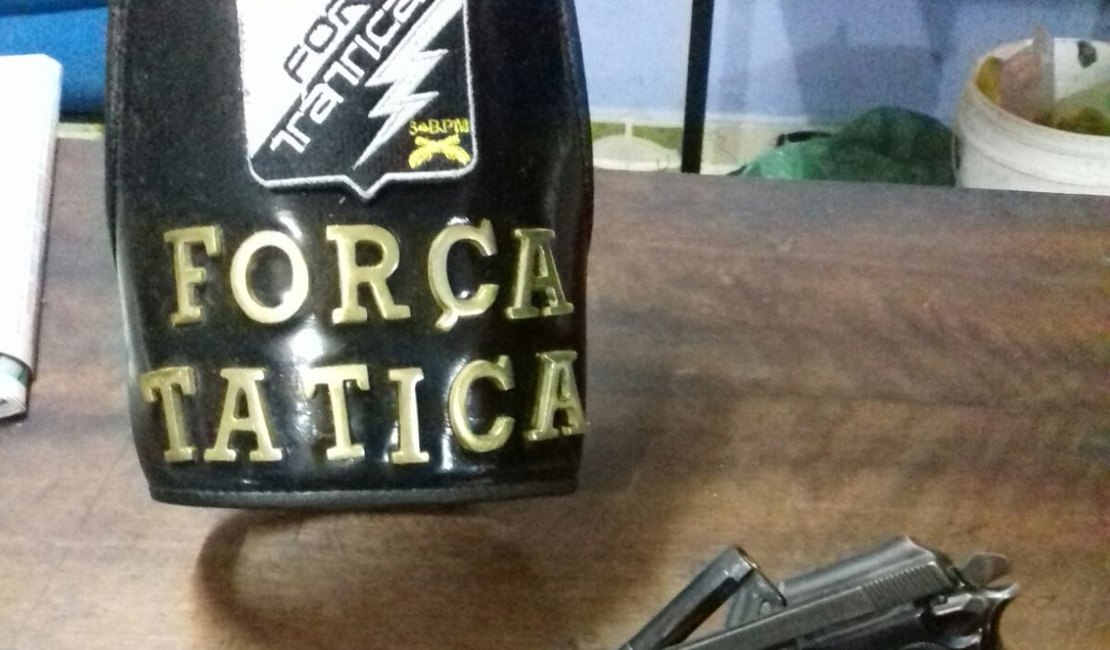 Jovem é detido por porte ilegal de arma de fogo no bairro Baixão, em Arapiraca