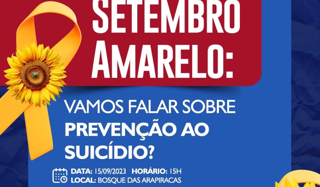 Roda de conversa será realizada em Arapiraca, sobre a prevenção ao suicídio