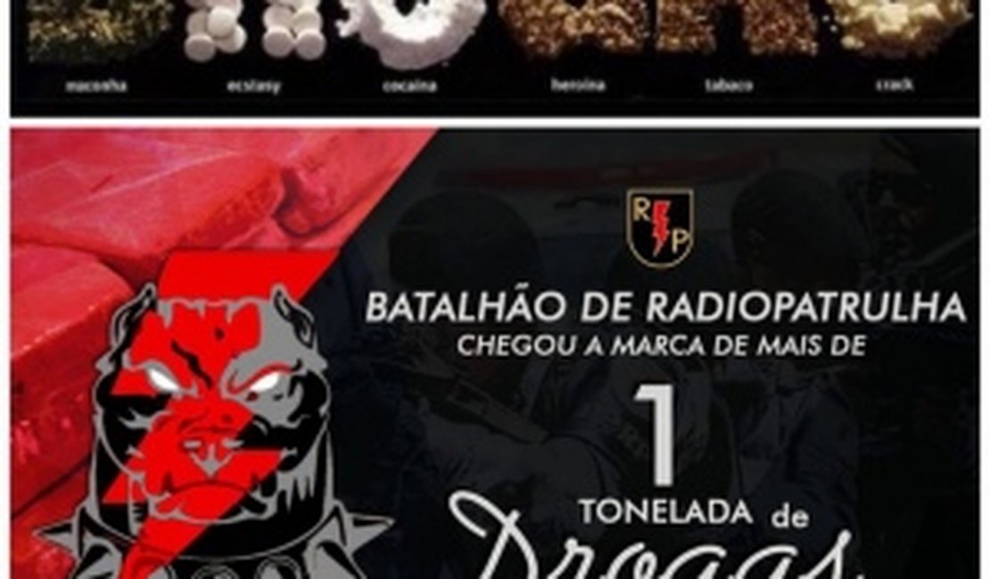 Radiopatrulha já apreendeu mais de 1 tolenada de drogas este ano